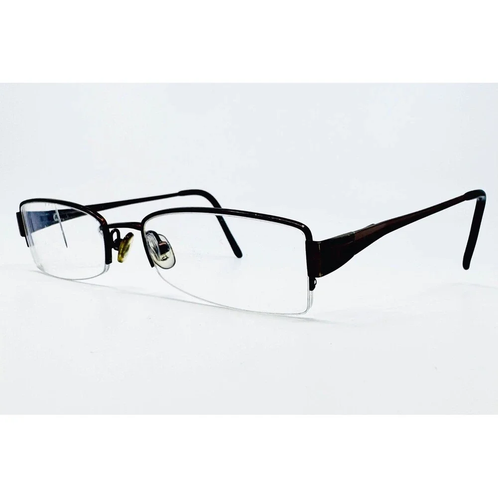 Guess Eyeglasses Frames Brown Semi-Rimless Rectangular GU 1482 BRN 50-19-135